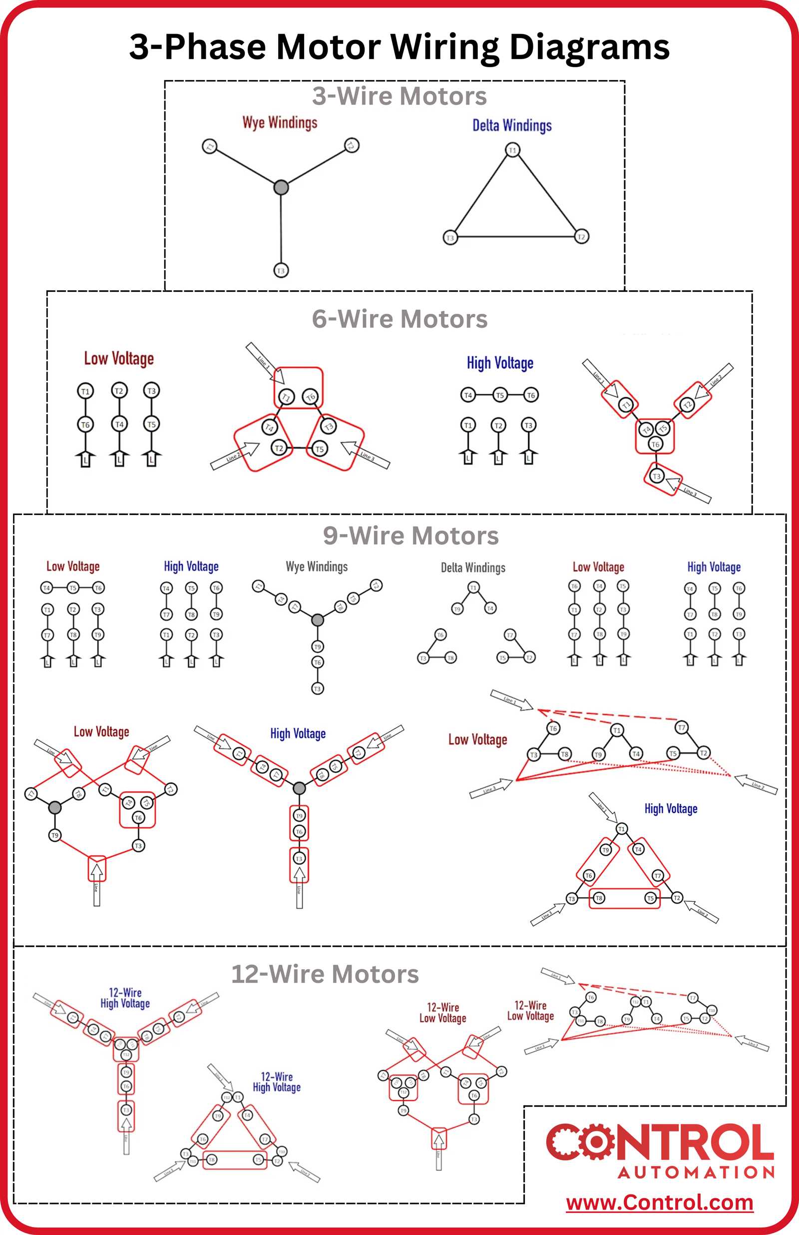 6 wire motor wiring diagram