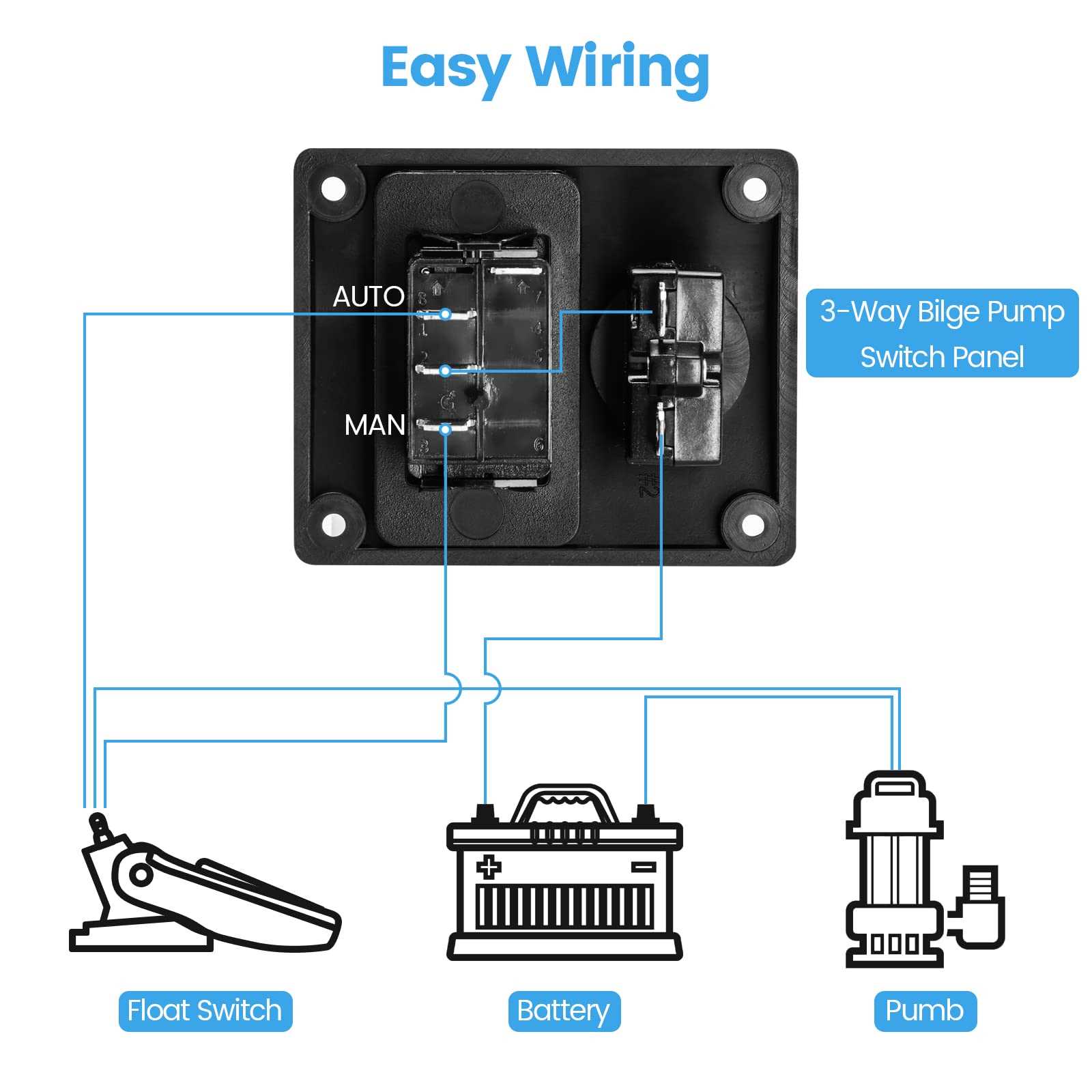 automatic 3 wire bilge pump wiring diagram