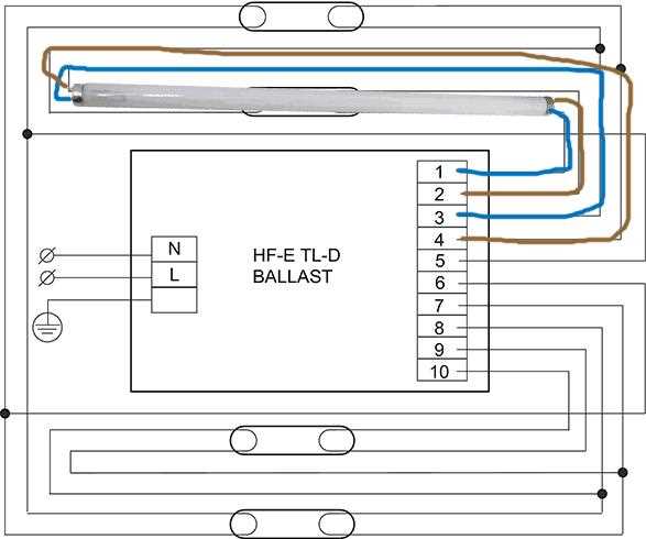 4 lamp 2 ballast wiring diagram