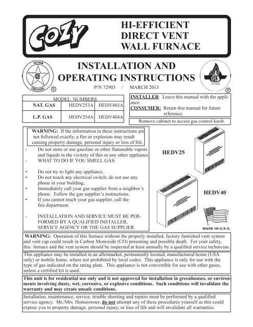 cozy wall furnace wiring diagram