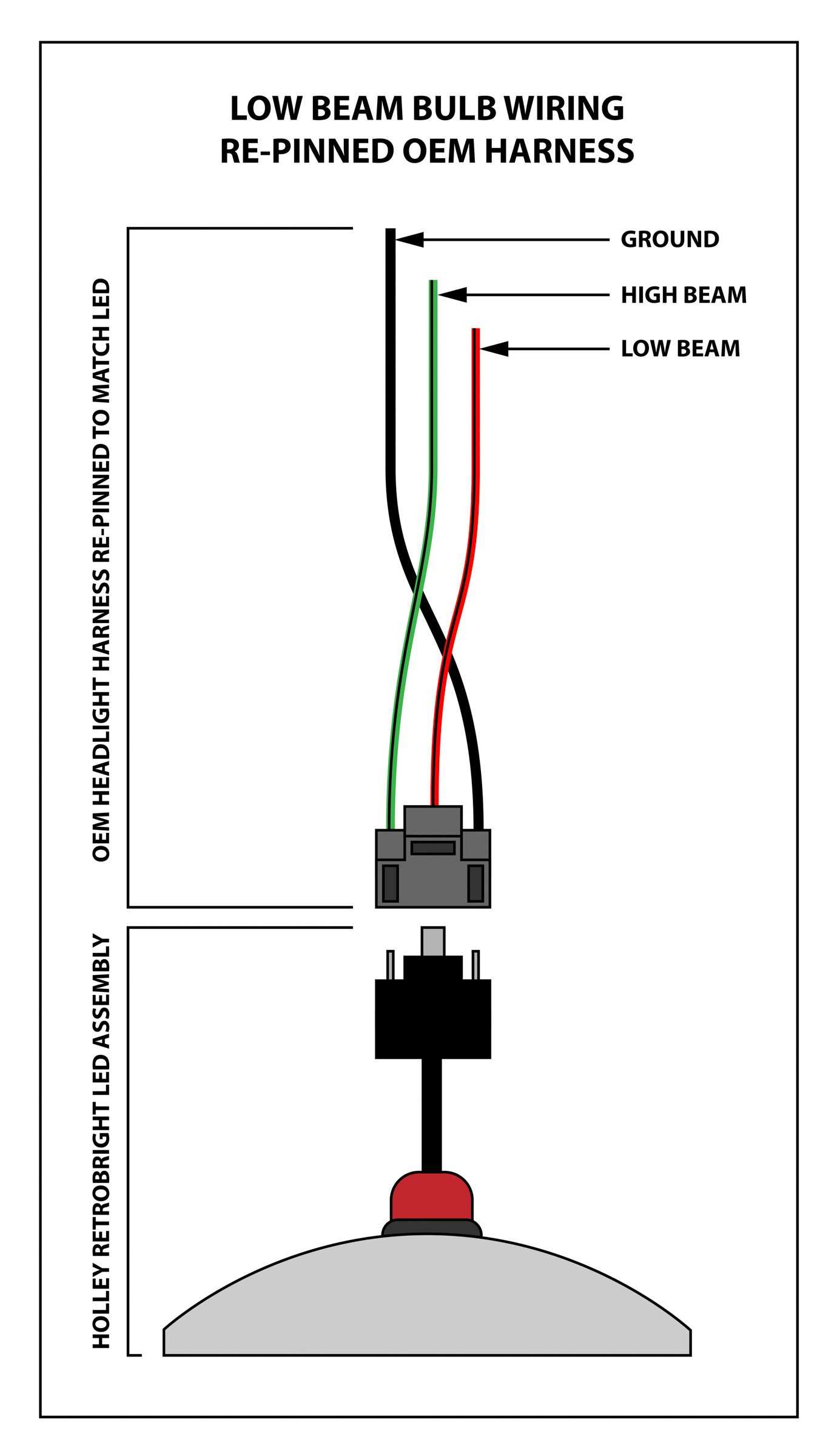 3 wire led headlight wiring diagram