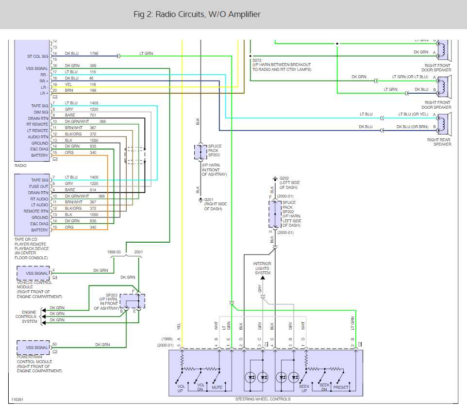 speaker wiring 2001 chevy radio wiring diagram