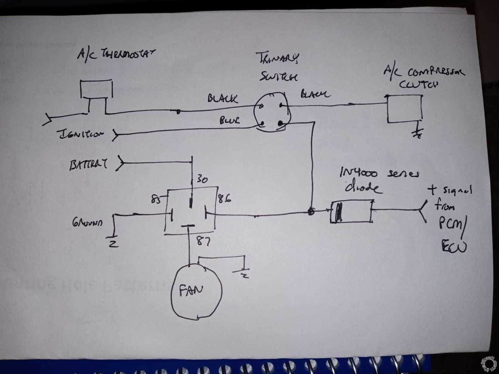 electric cooling fan relay wiring diagram