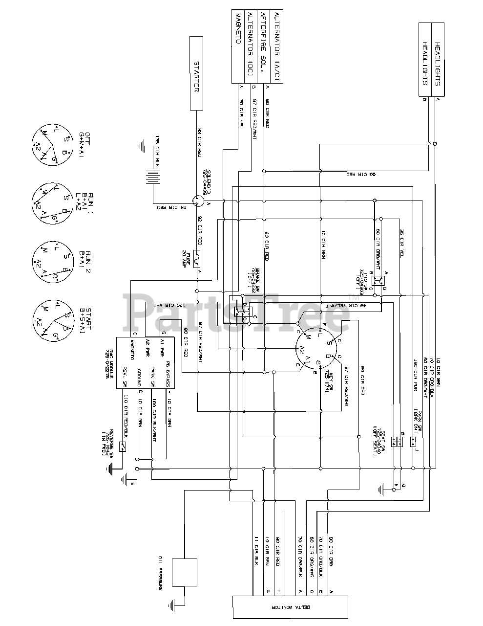 cub cadet lt1042 wiring diagram