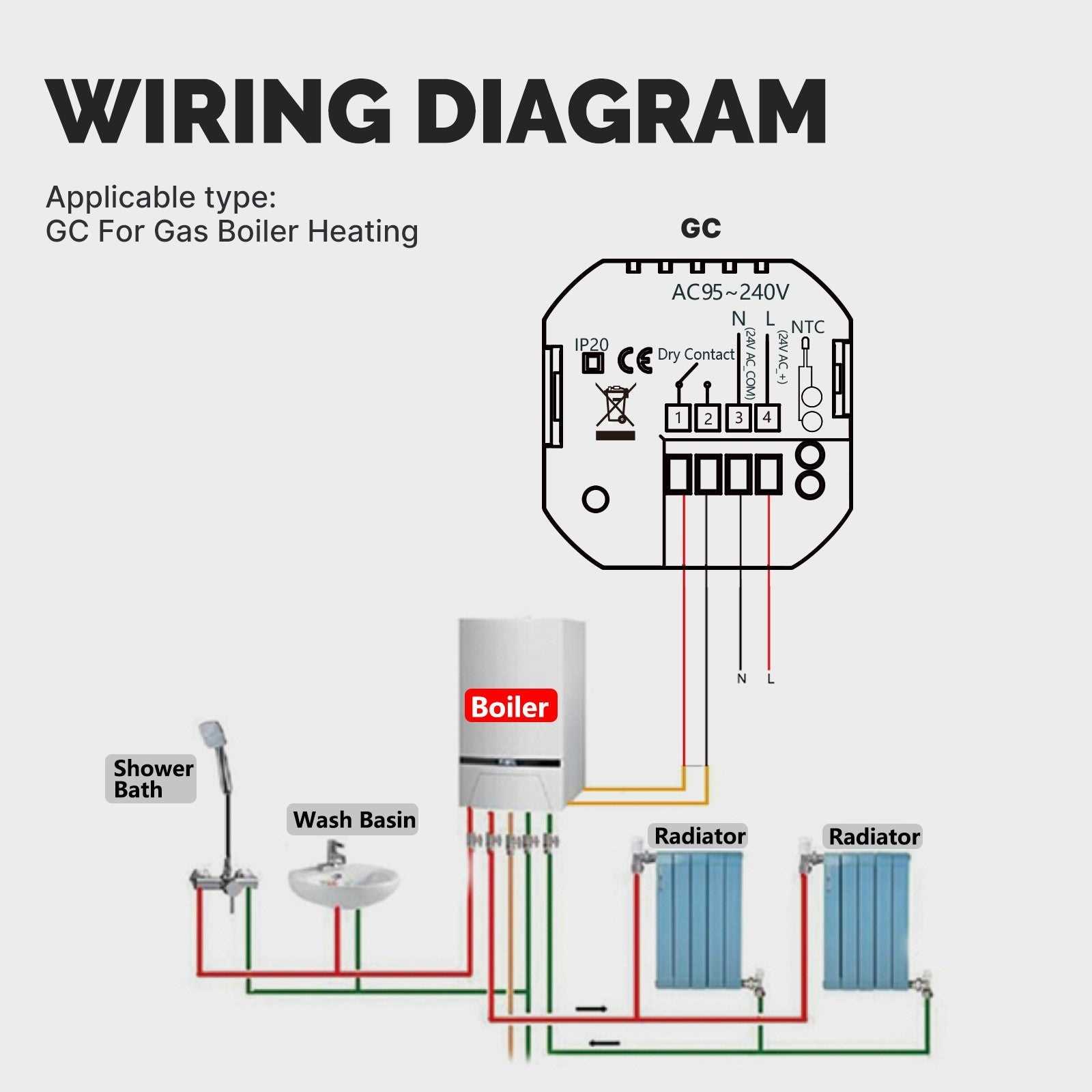 boiler wiring diagram for thermostat