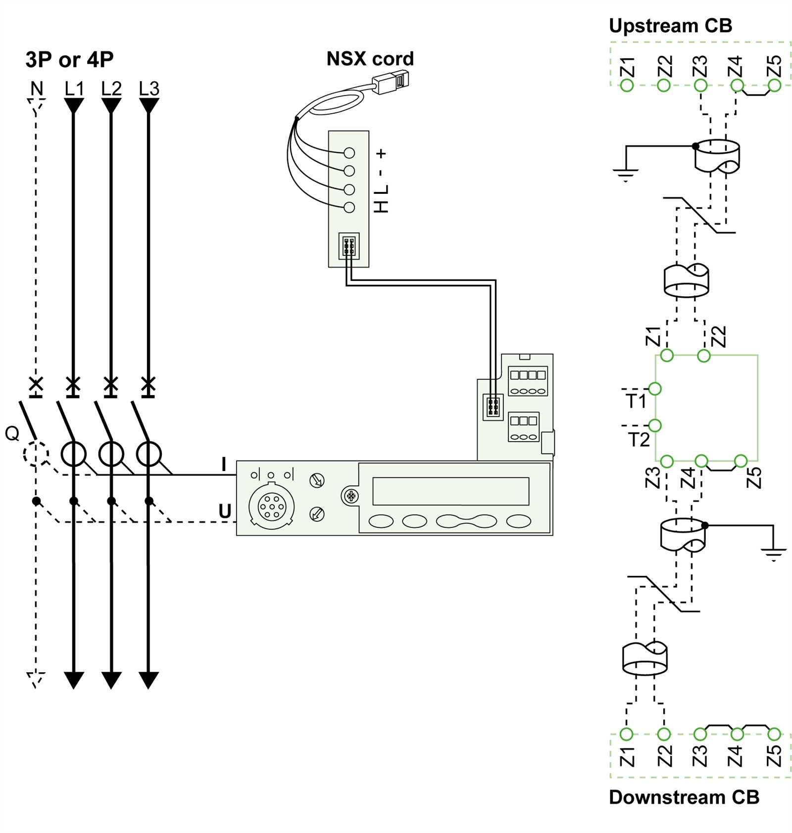 wiring diagram for shunt trip circuit breaker