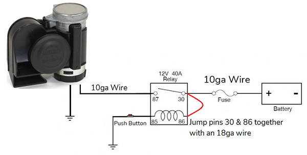 air horn relay wiring diagram