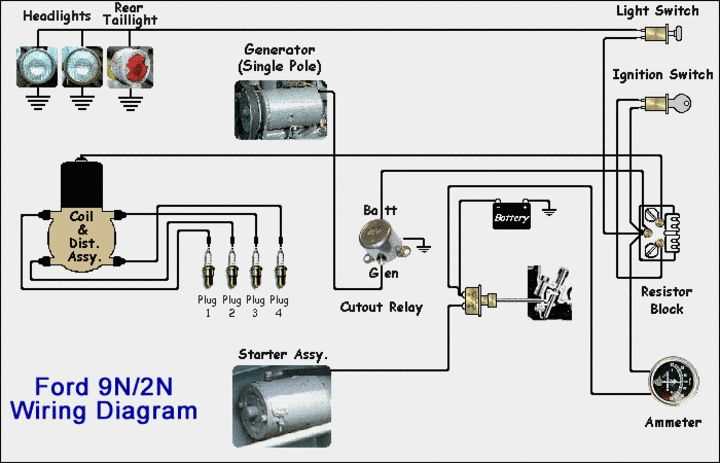 ford diesel tractor ignition switch wiring diagram