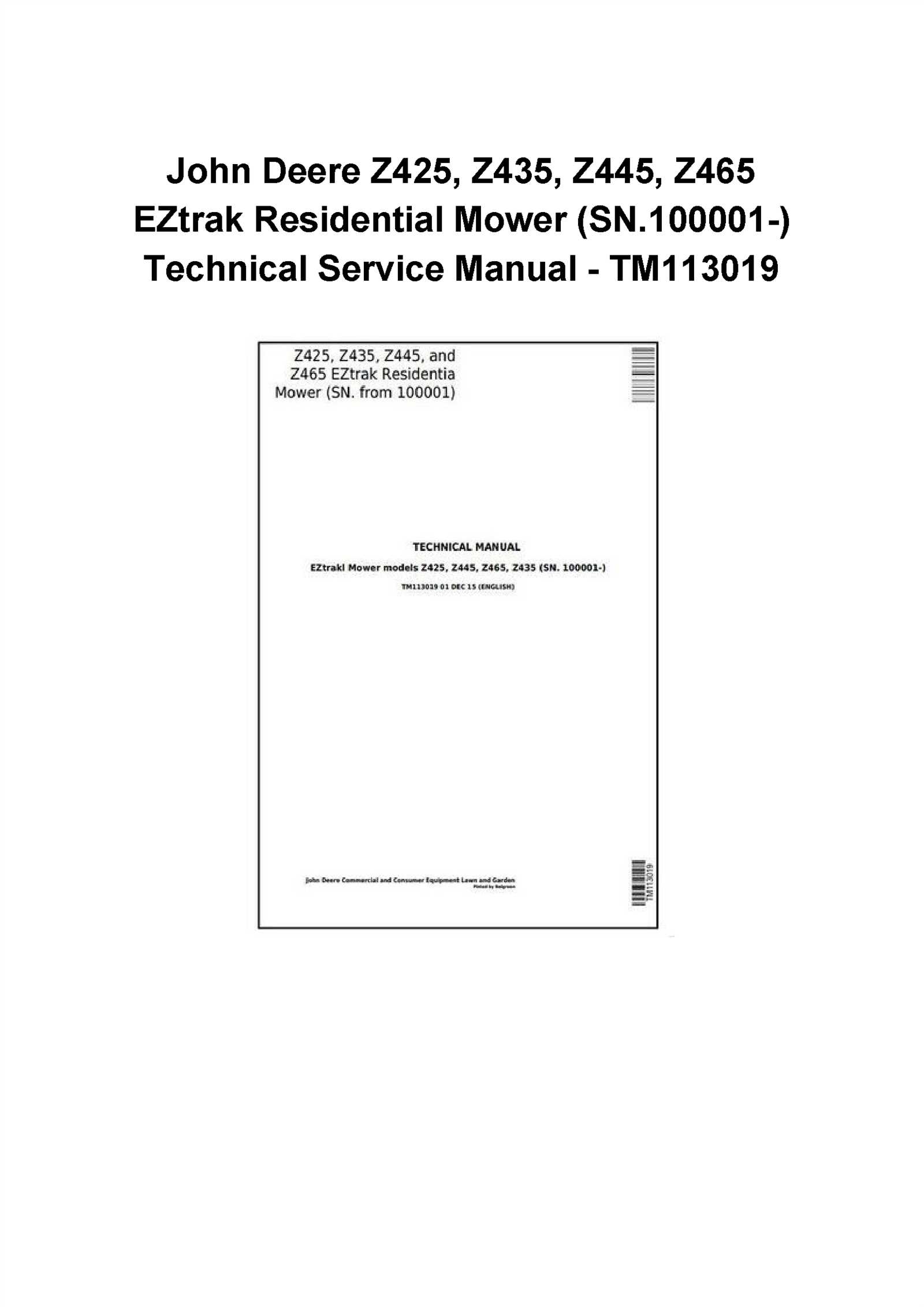 john deere z425 wiring diagram