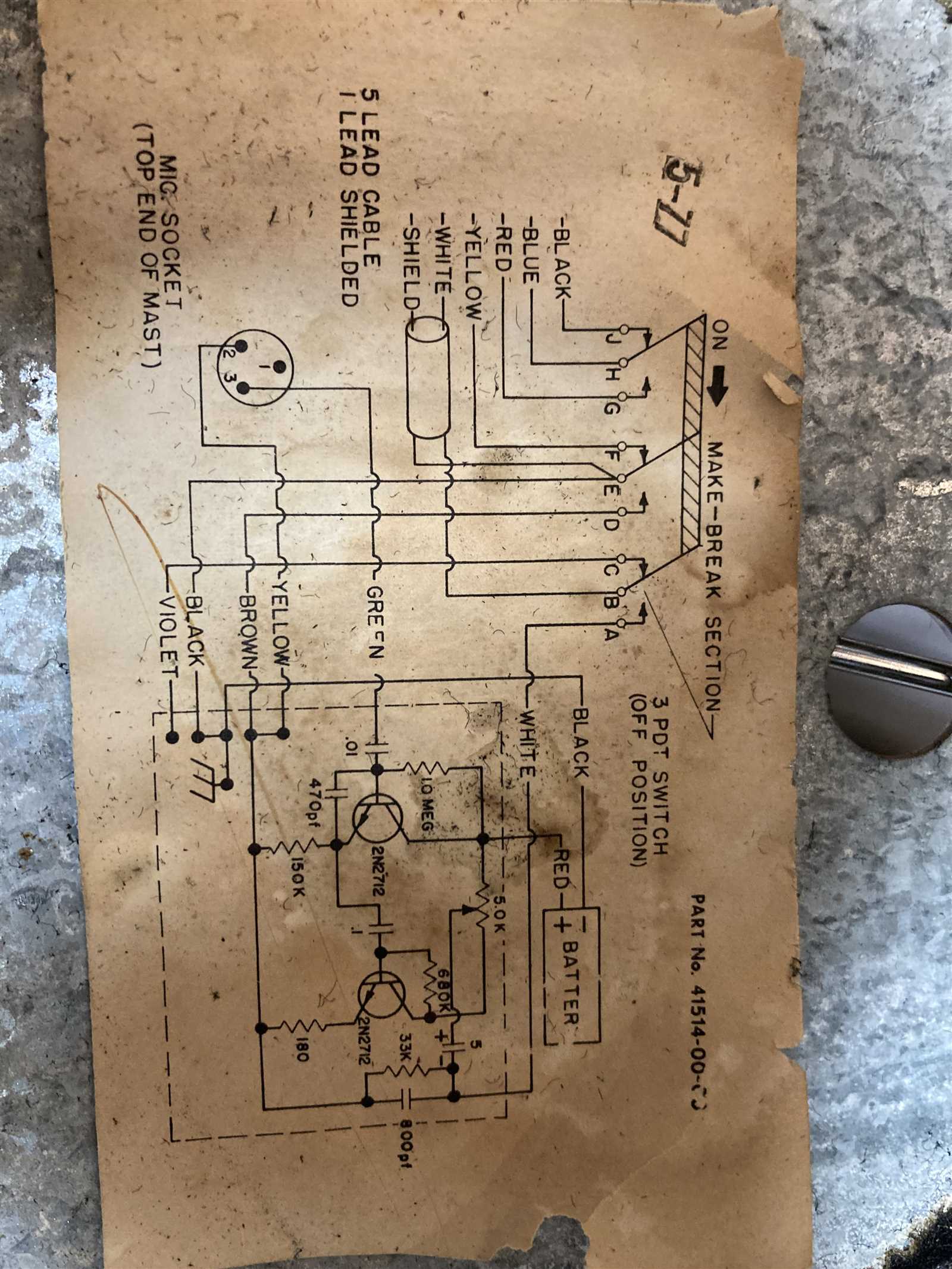 wiring diagram for astatic microphone