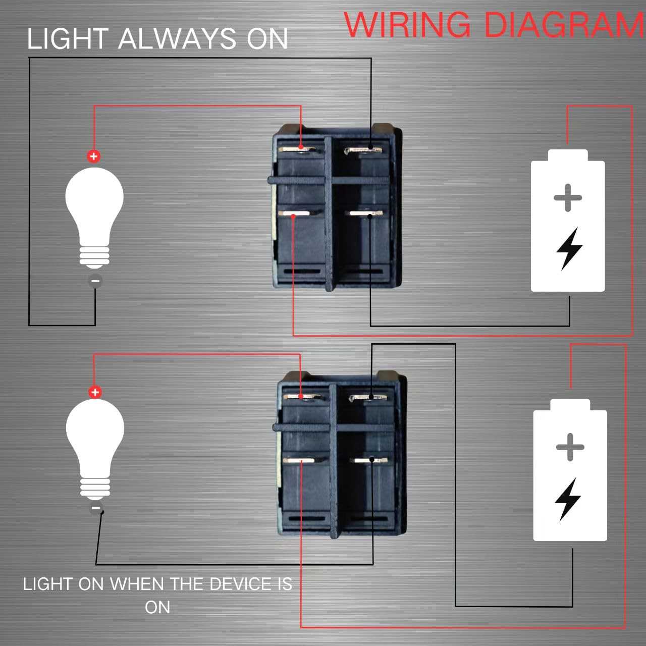 toggle switch 4 pin rocker switch wiring diagram