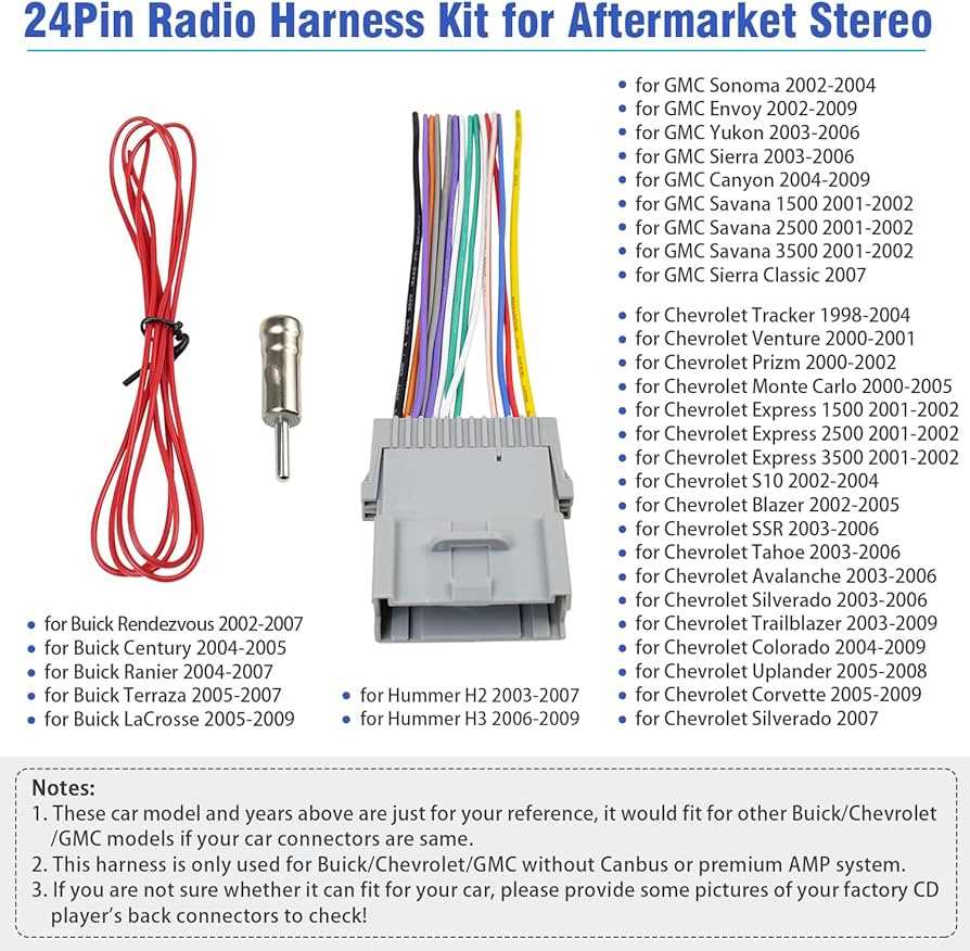 2005 gmc sierra radio wiring harness diagram