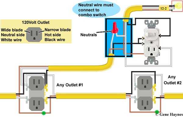 leviton switch outlet combination wiring diagram