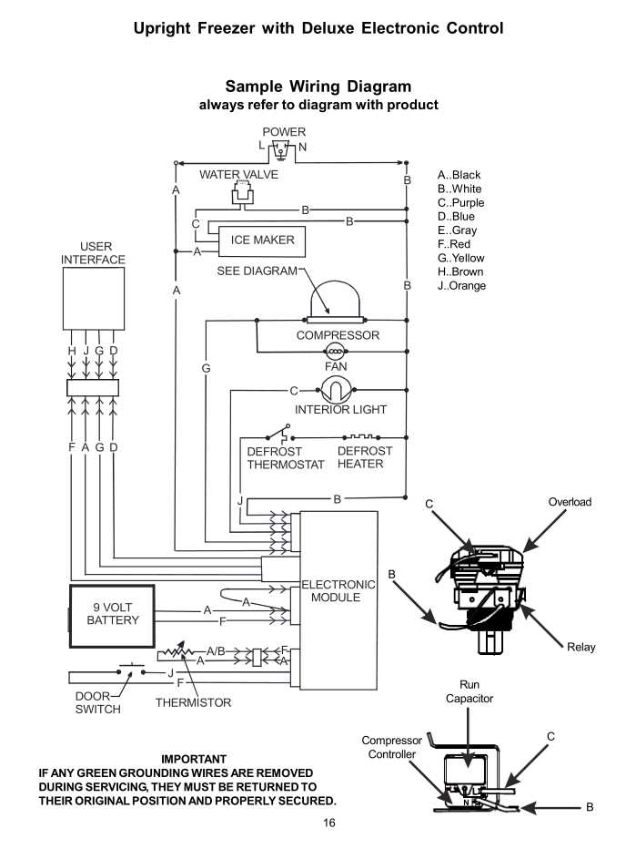 freezer wiring diagram