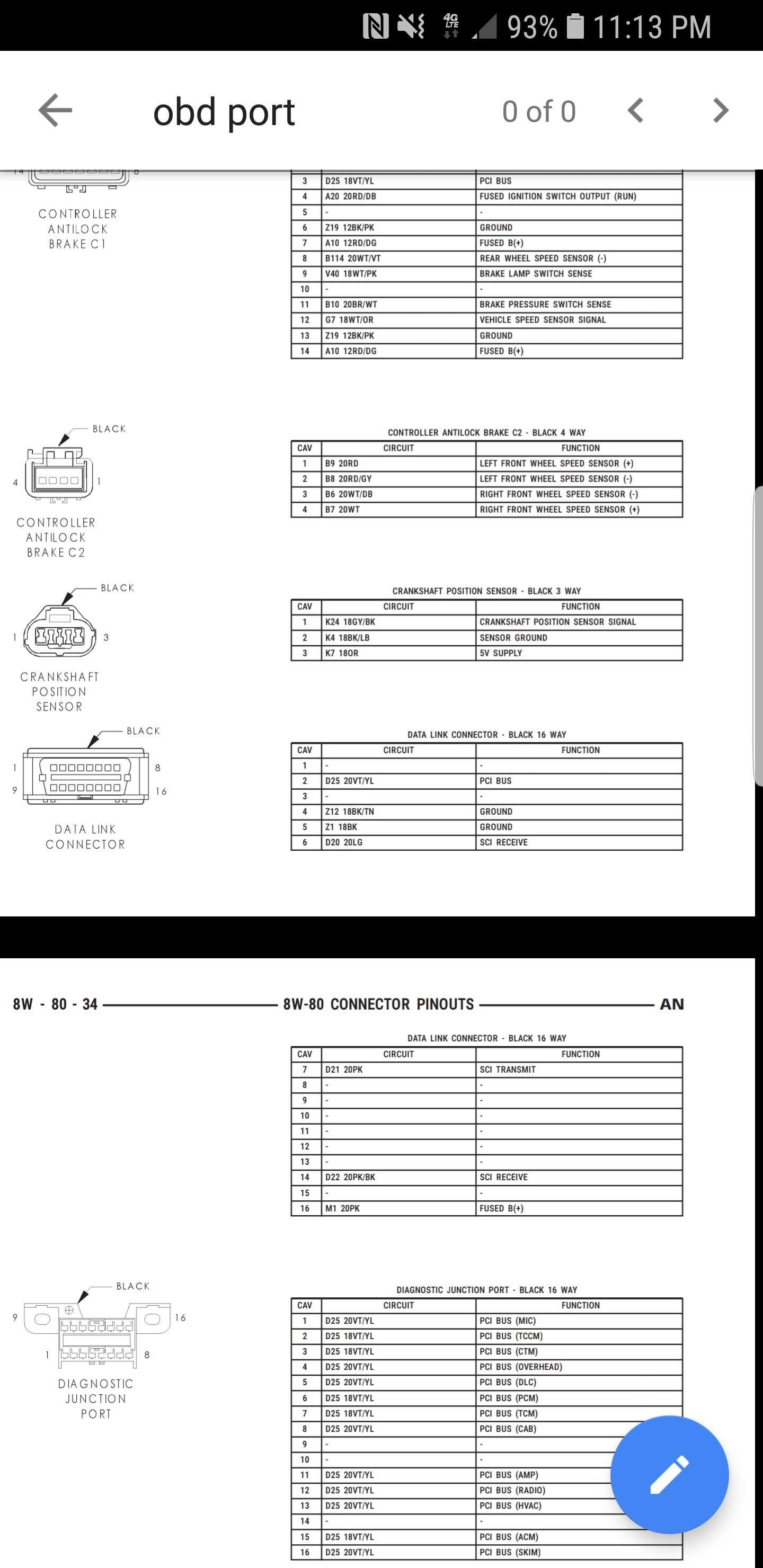 obd2 port wiring diagram