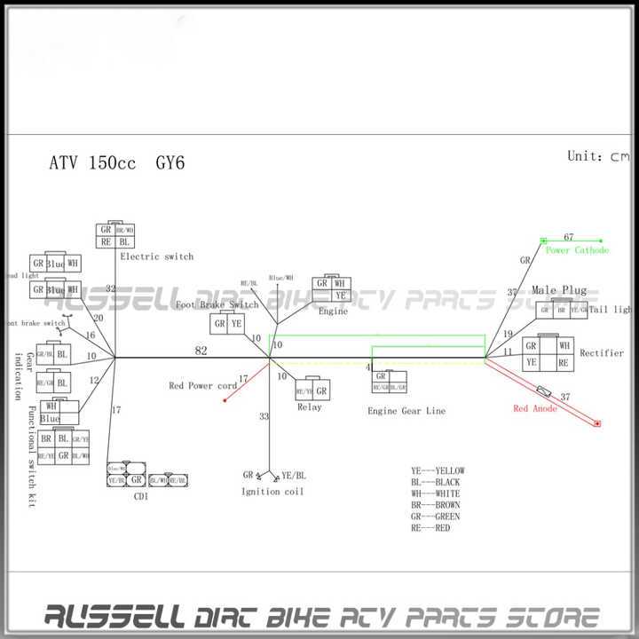 150cc atv wiring diagram