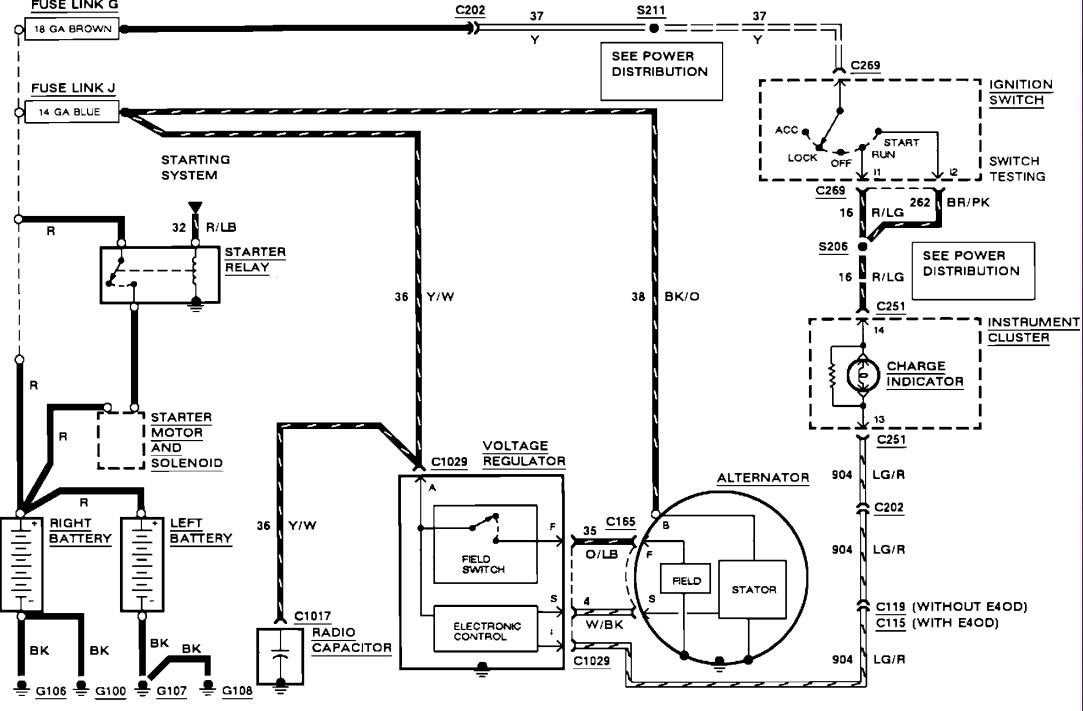 ford voltage regulator wiring diagram