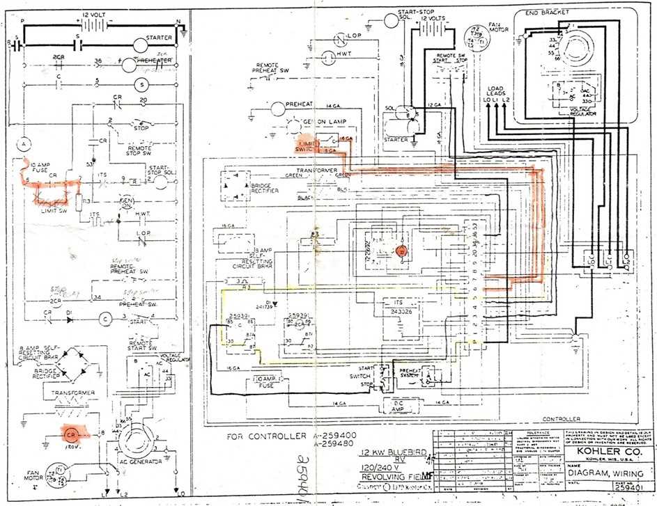 kohler generator wiring diagram