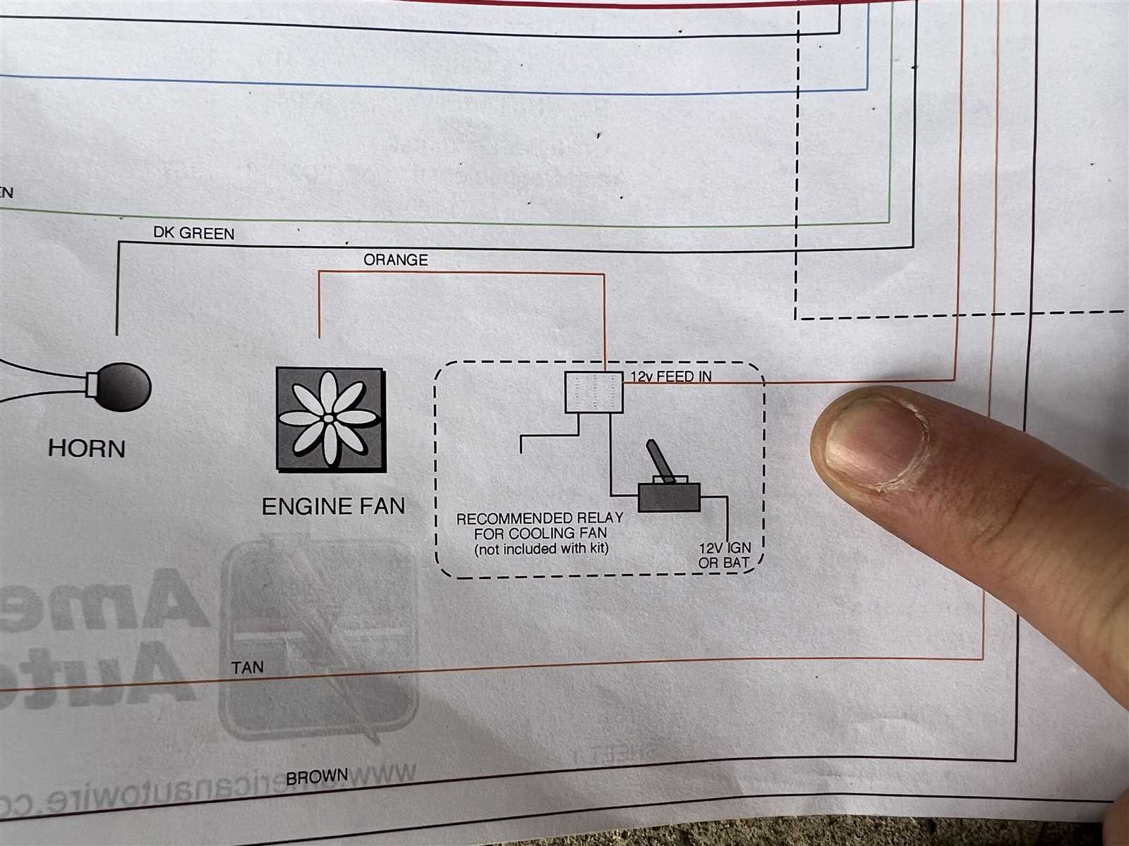 wiring diagram for radiator fan relay