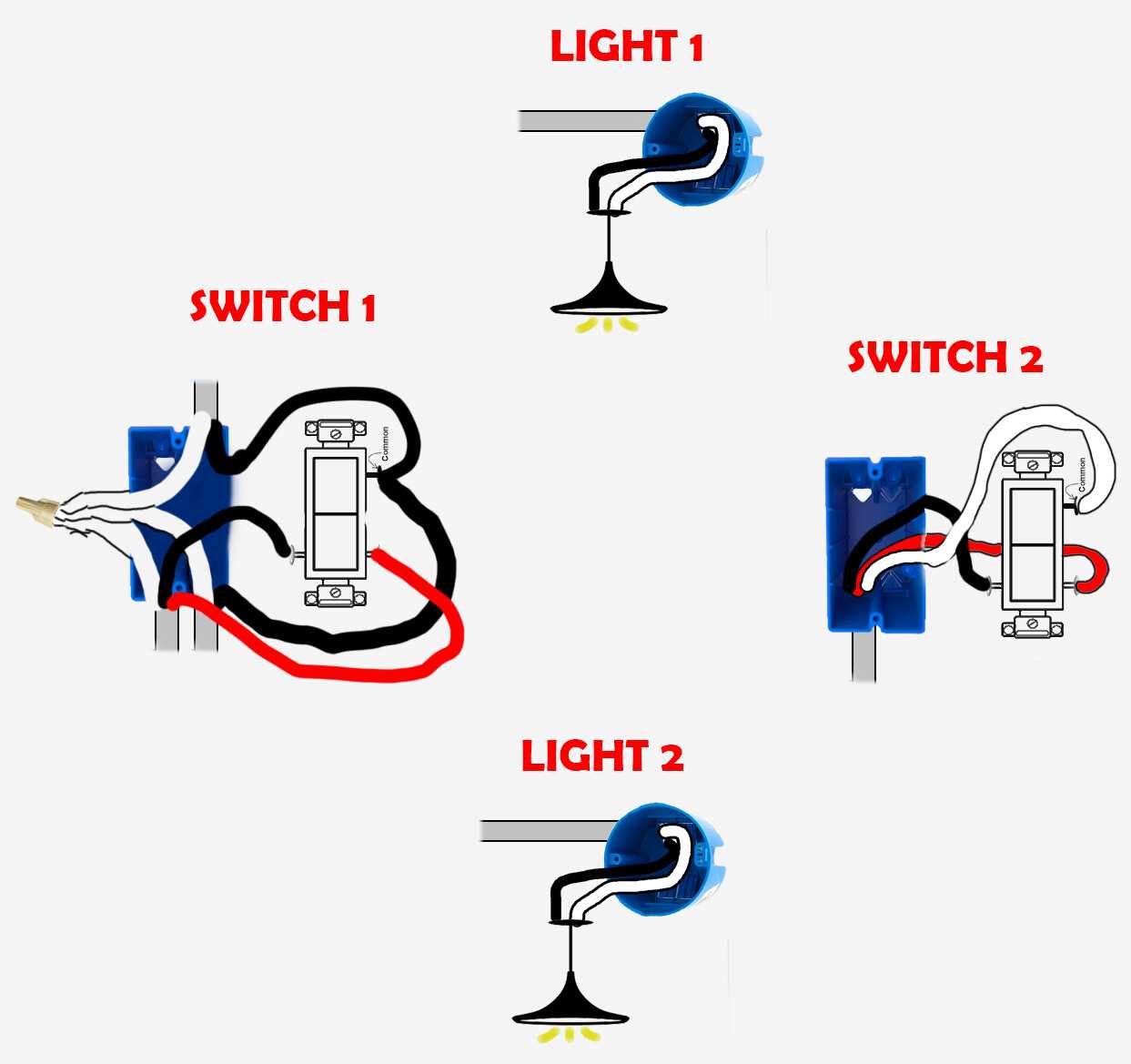 wiring diagram for 3 way light switch