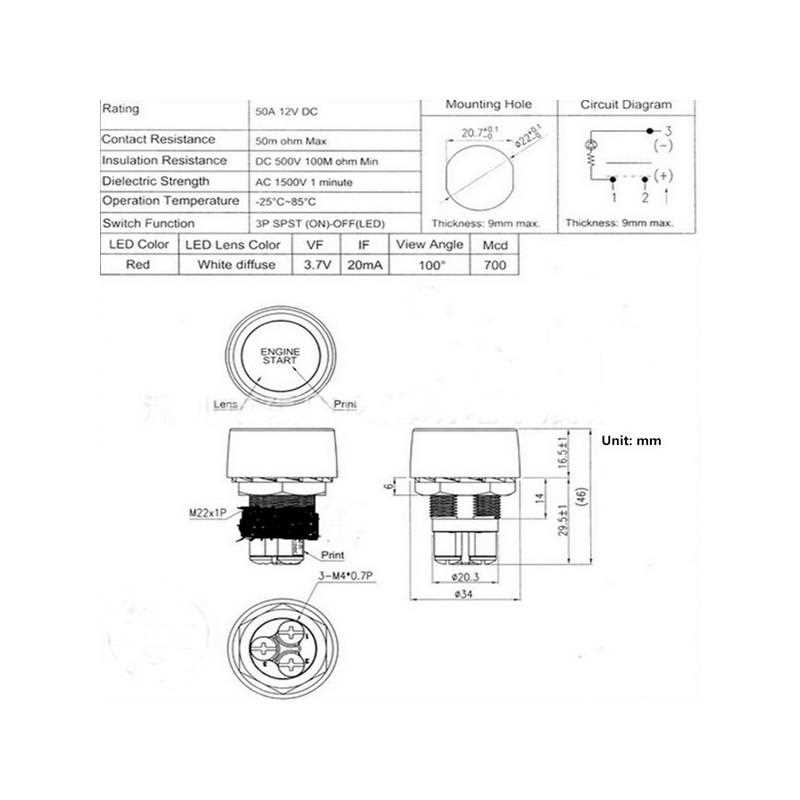 engine start push button start wiring diagram