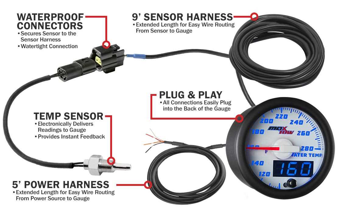 glowshift water temp gauge wiring diagram