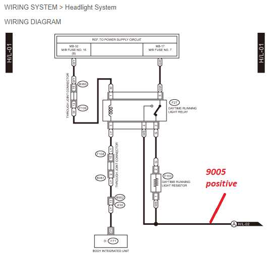 wiring diagram for daylight running lights