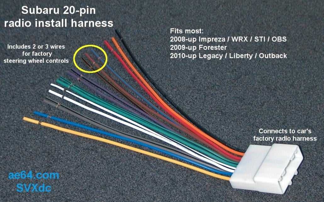 color codes stereo subaru radio wiring diagram