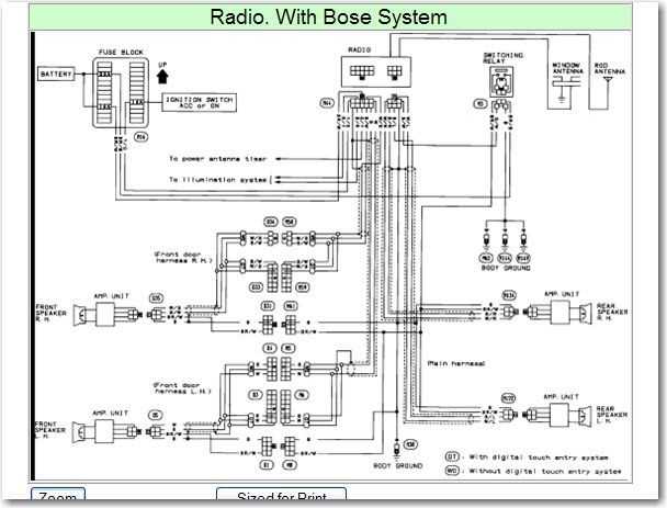 infiniti bose amp wiring diagram