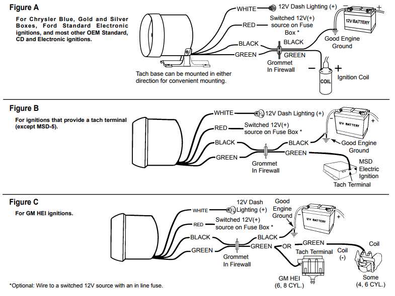 auto meter tachometer wiring diagram