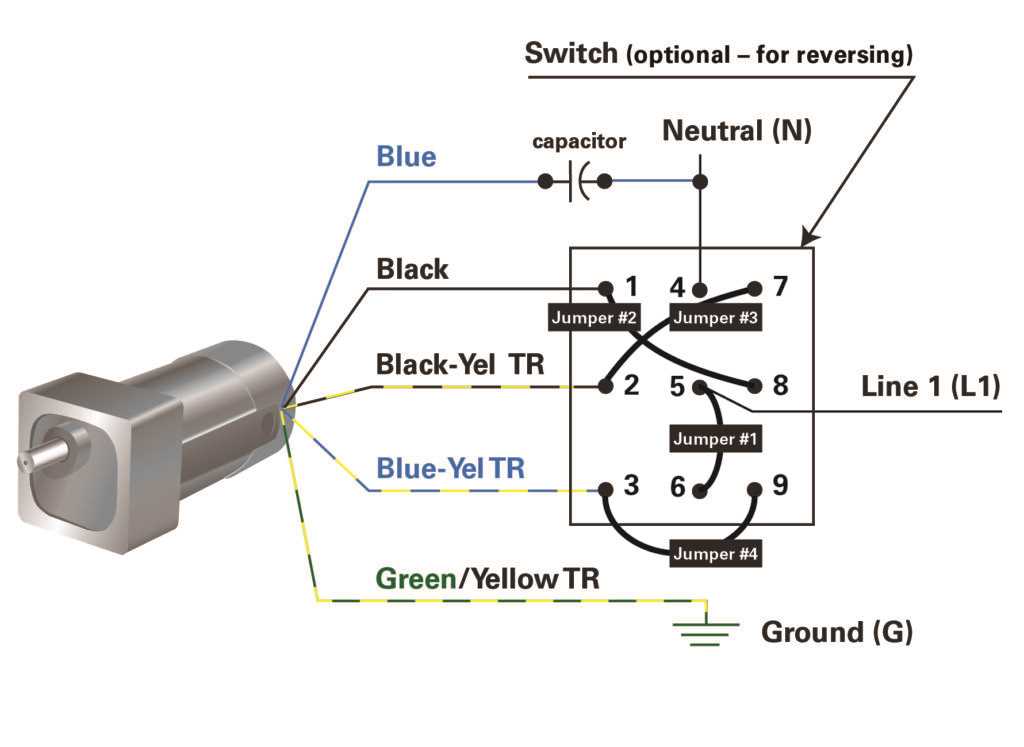 single phase reversible motor wiring diagram