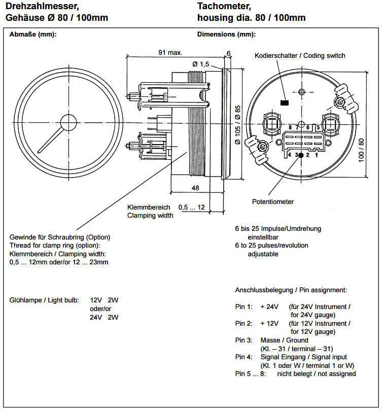 vdo tacho wiring diagram