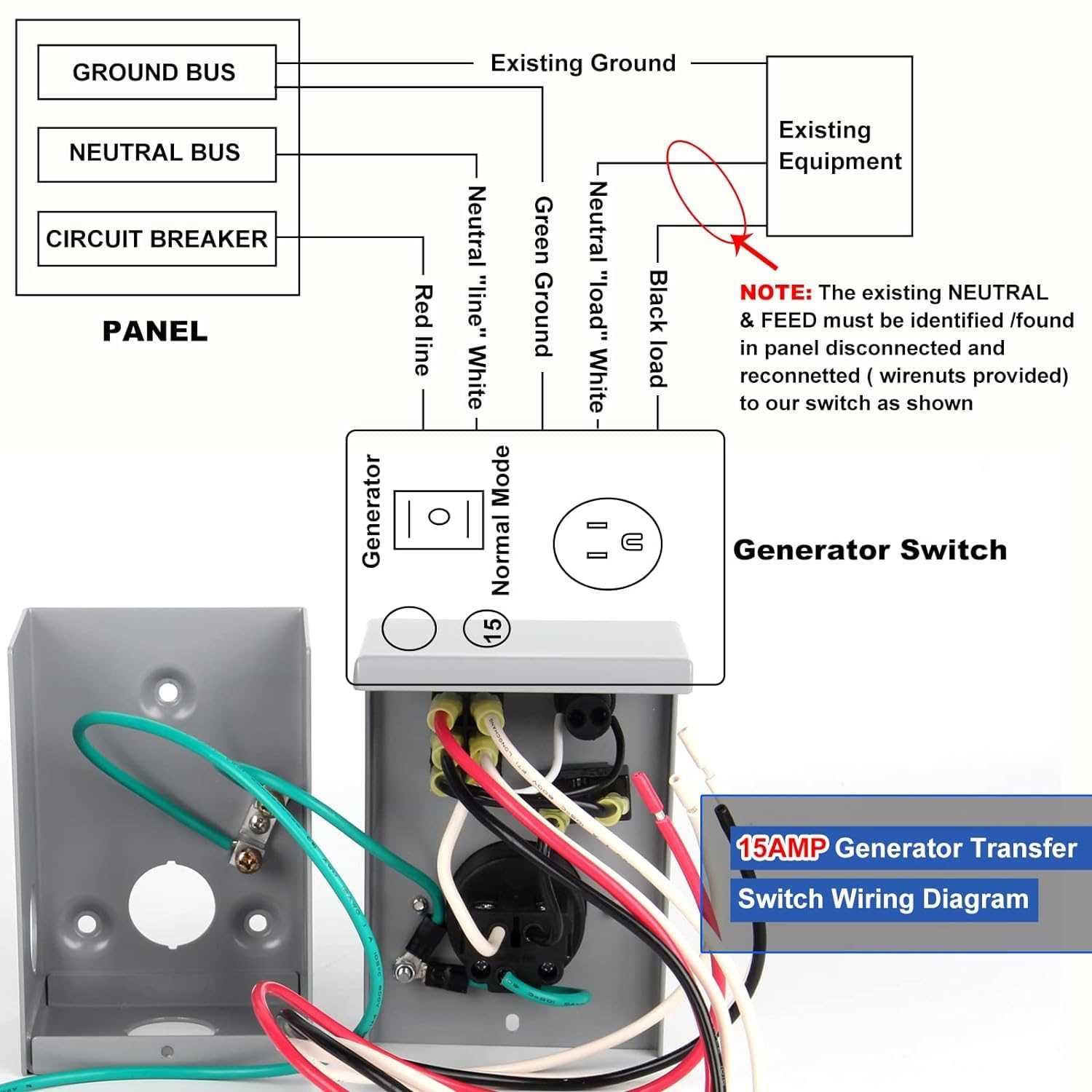 residential manual transfer switch wiring diagram