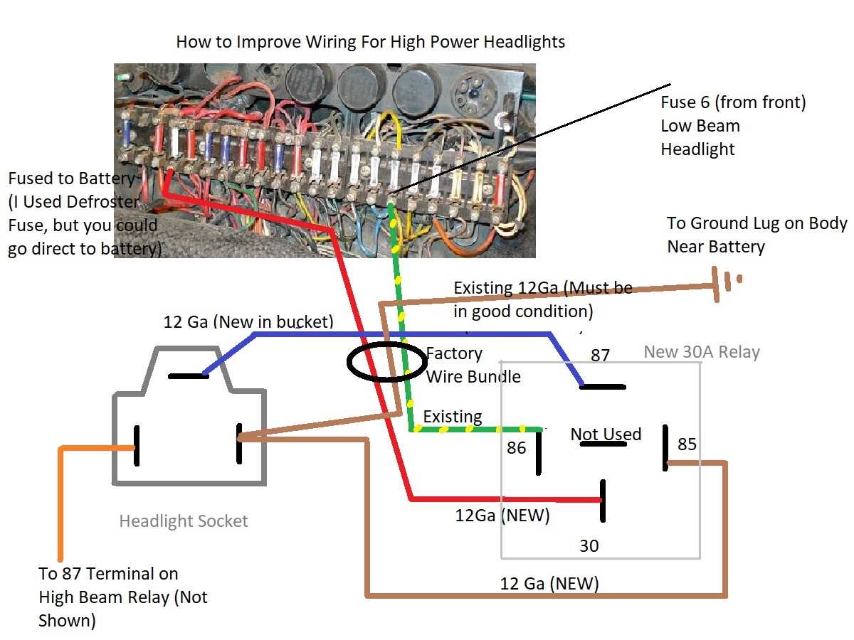 headlight plug wiring diagram