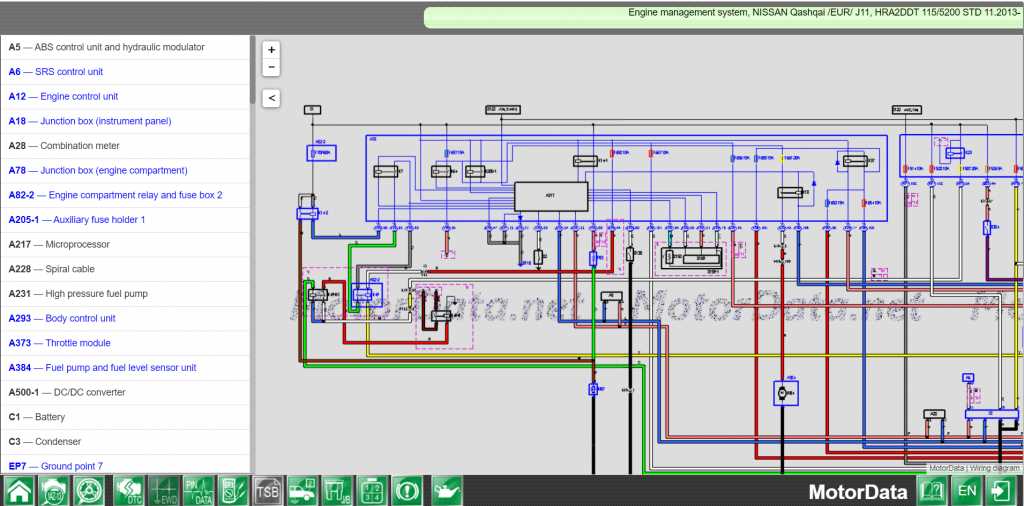 nissan wiring diagram color codes