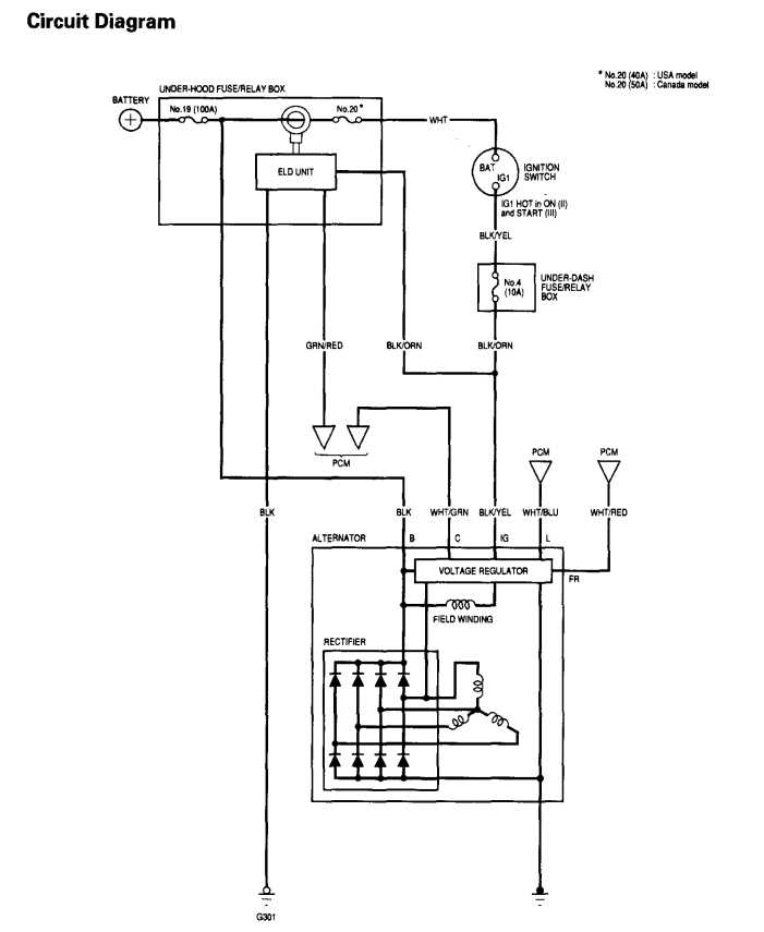 honda 4 pin alternator wiring diagram