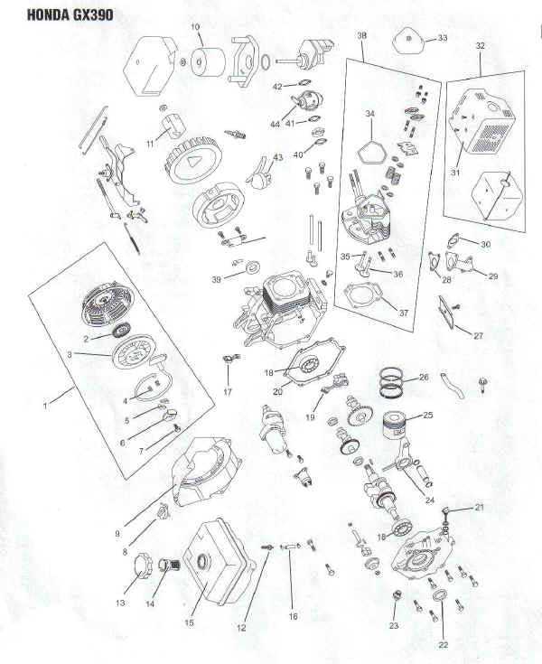 honda gx390 ignition switch wiring diagram