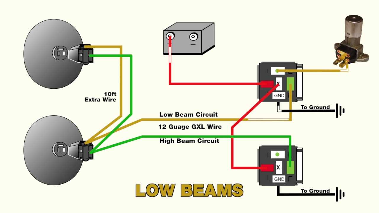 auto headlight wiring diagram