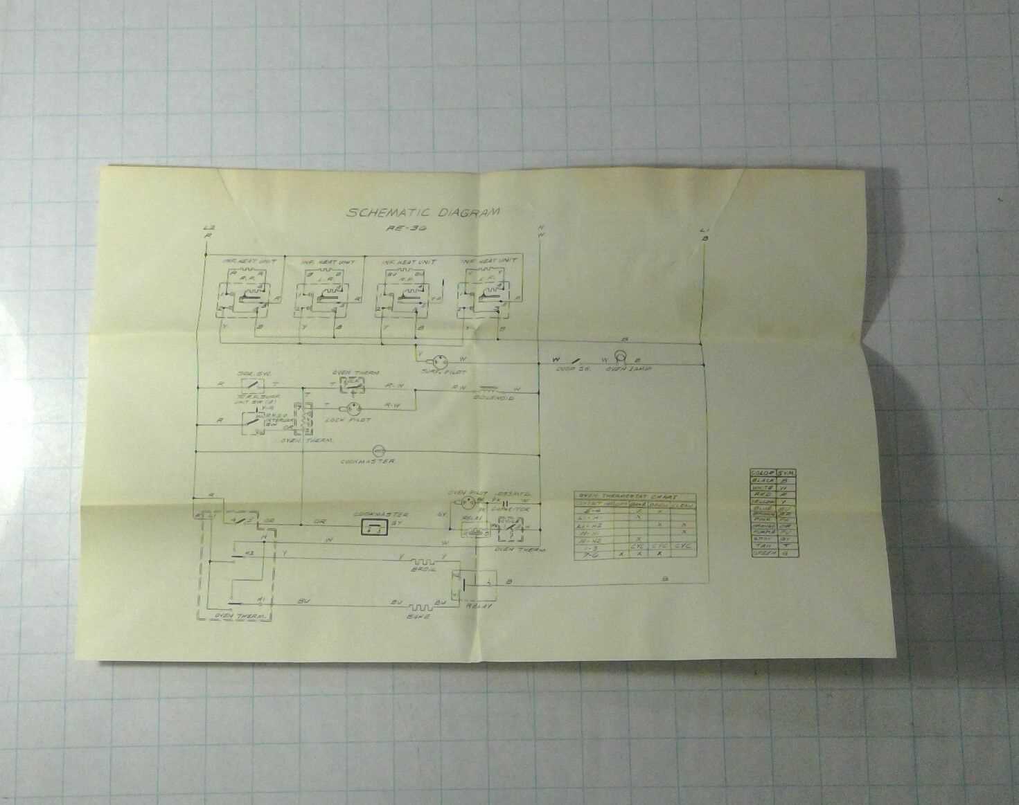 wiring diagram for oven