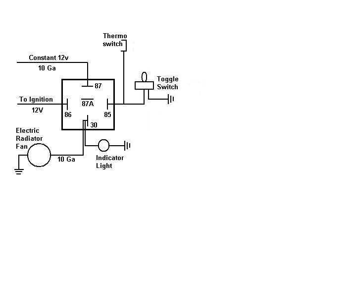 electric fan relay wiring diagram