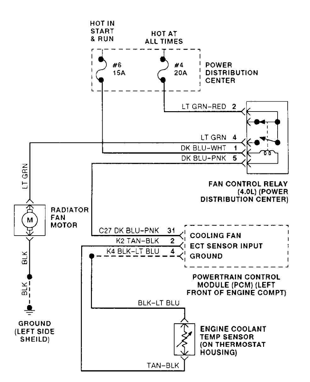 jeep jk cooling fan wiring diagram