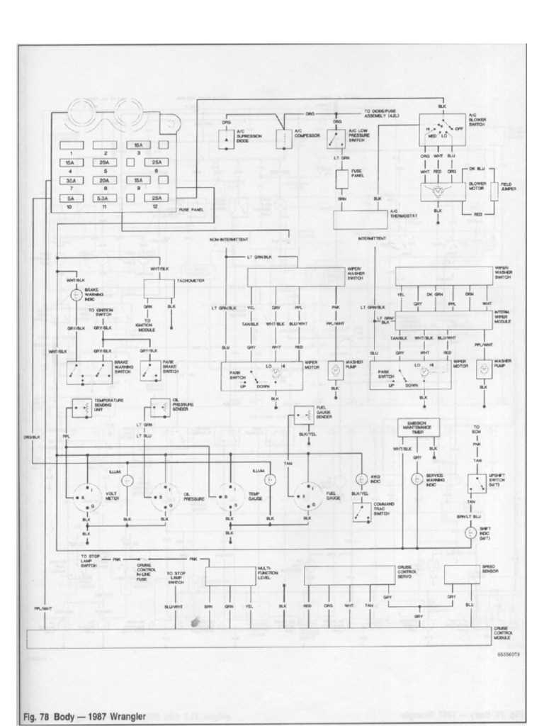 jeep yj starter wiring diagram