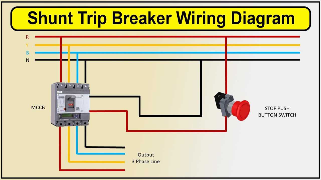 wiring diagram for shunt trip circuit breaker