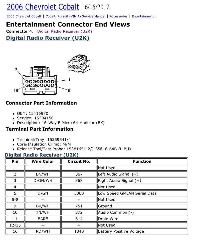 07 silverado radio wiring diagram