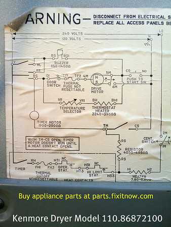 kenmore dryer wiring diagram