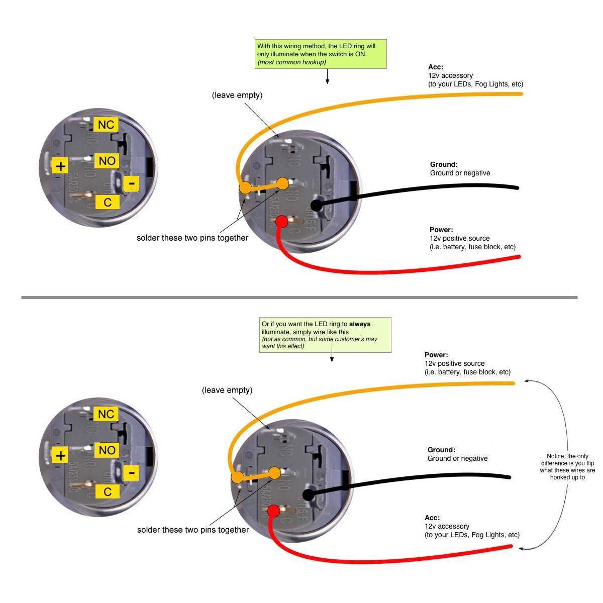 push button switch wiring diagram