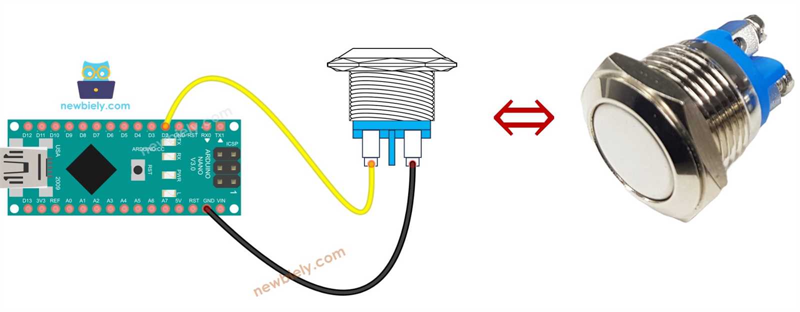 2 pin push button switch wiring diagram