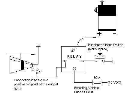 air horn relay wiring diagram