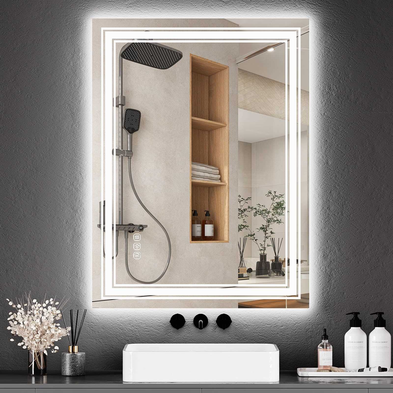 led bathroom mirror wiring diagram