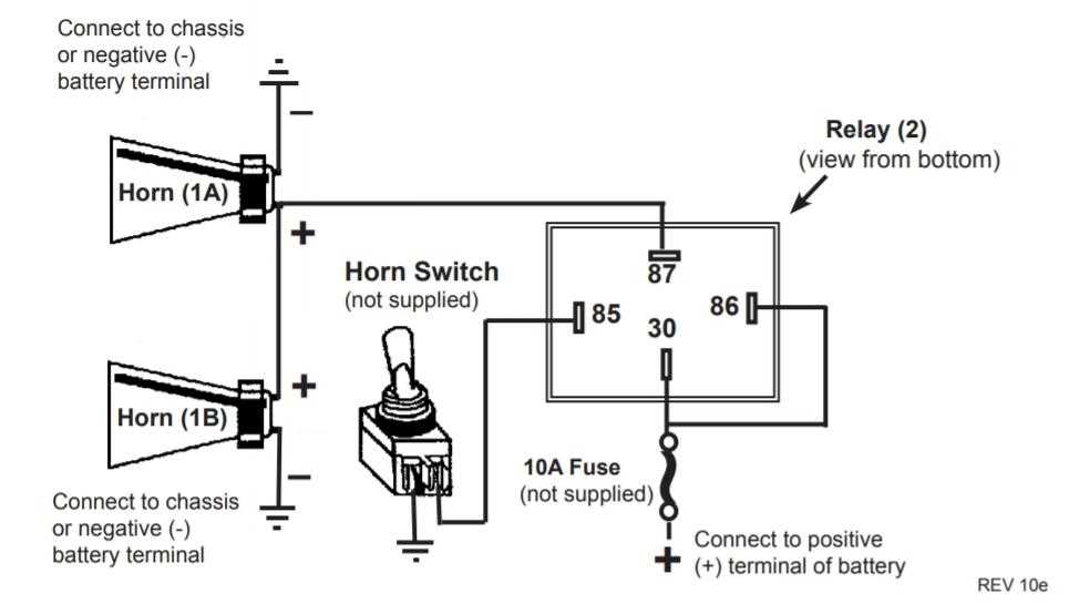 horn wiring diagram without relay